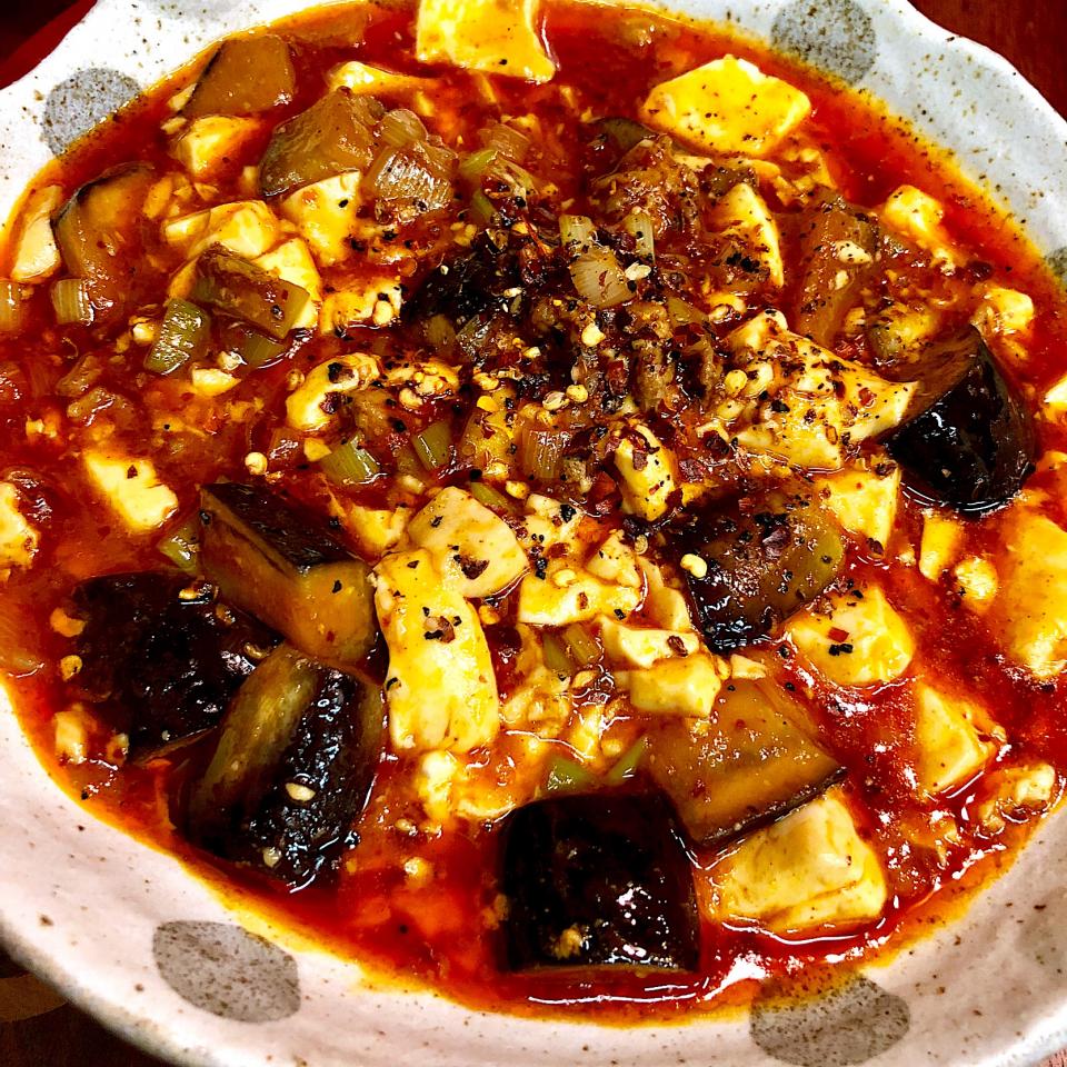 麻婆茄子豆腐 …酢を多めに入れて酸辣湯風に
夏にさっぱり、酸っぱ辛い麻婆が美味しいー